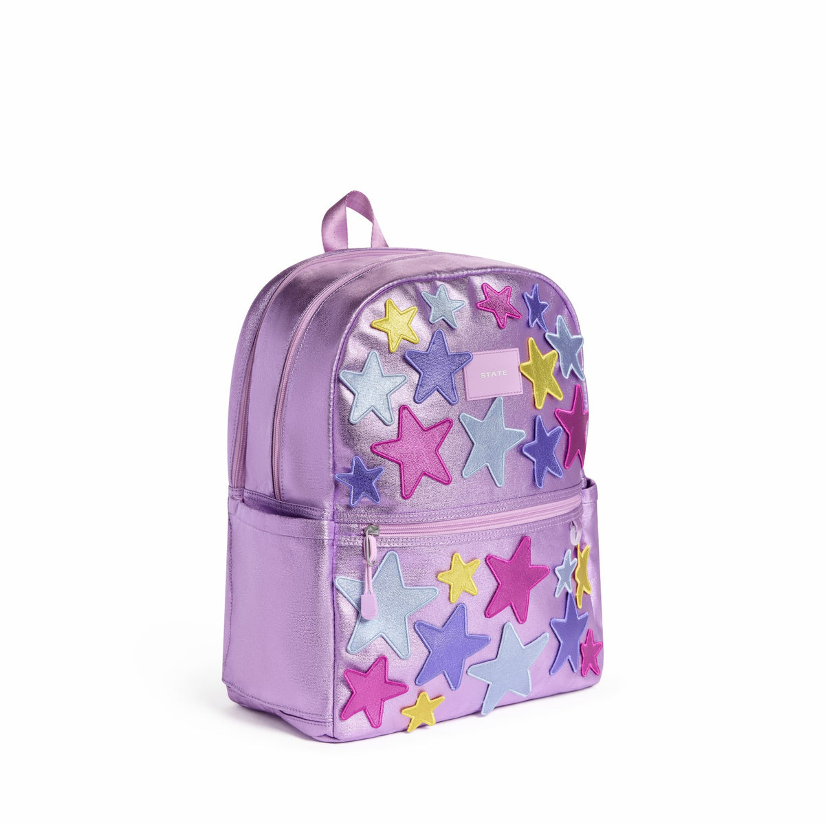 State Bags Kane Double Pocket Backpack Metallic 3D Stars