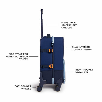 State Bags Logan Suitcase Polyester Canvas Navy