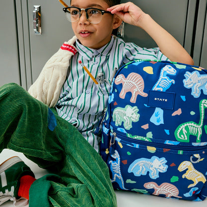 State Bags Kane Kids Travel Backpack Dino Fossil