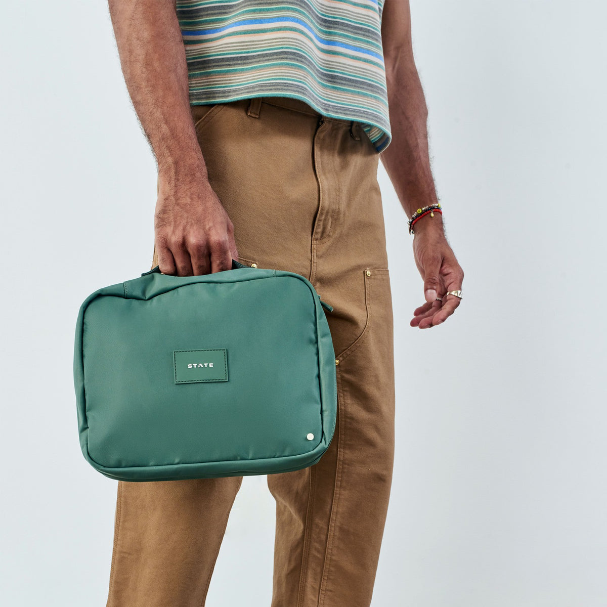 State Bags Bensen Toiletry Kit Nylon Olive