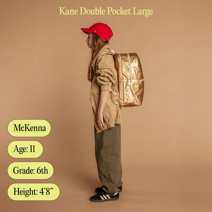 State Bags Kane Kids Large Backpack Nylon Chevron Puffer Blue